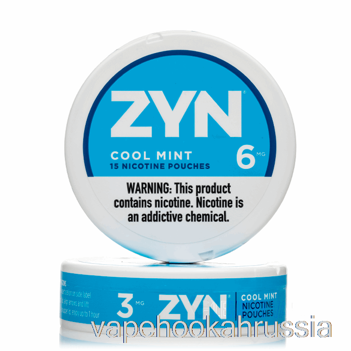 пакетики с никотином Vape Juice Zyn - Cool Mint, 6 мг (5 упаковок)